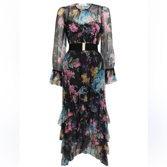 Zimmermann Dresses & Skirts - NWOT Zimmermann  ninety six Floral Black Dress